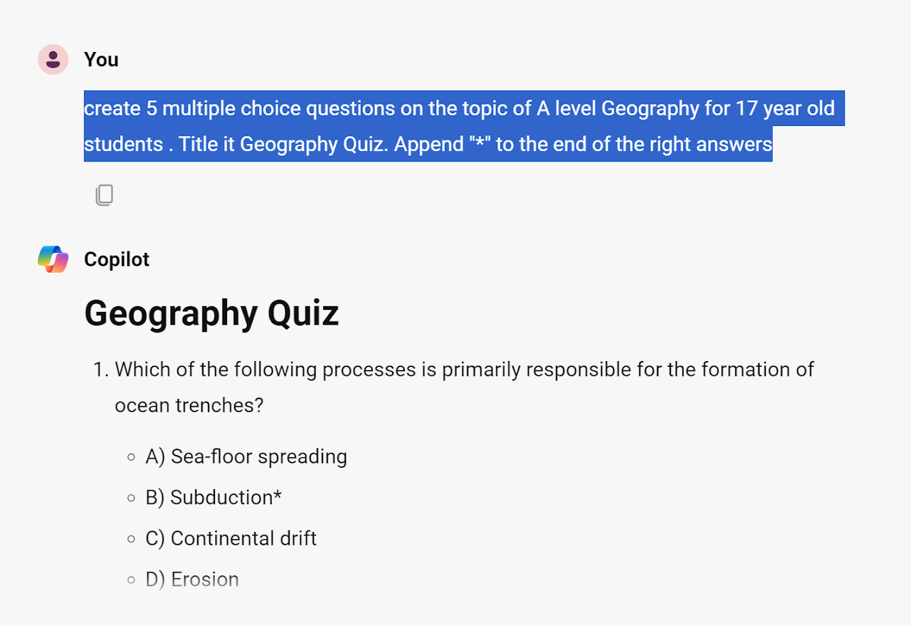 Microsoft Forms walkthrough, screenshot 1